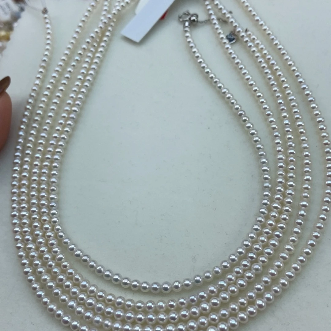 银S925镶嵌淡水珍珠3.5小灯泡亮瞎眼