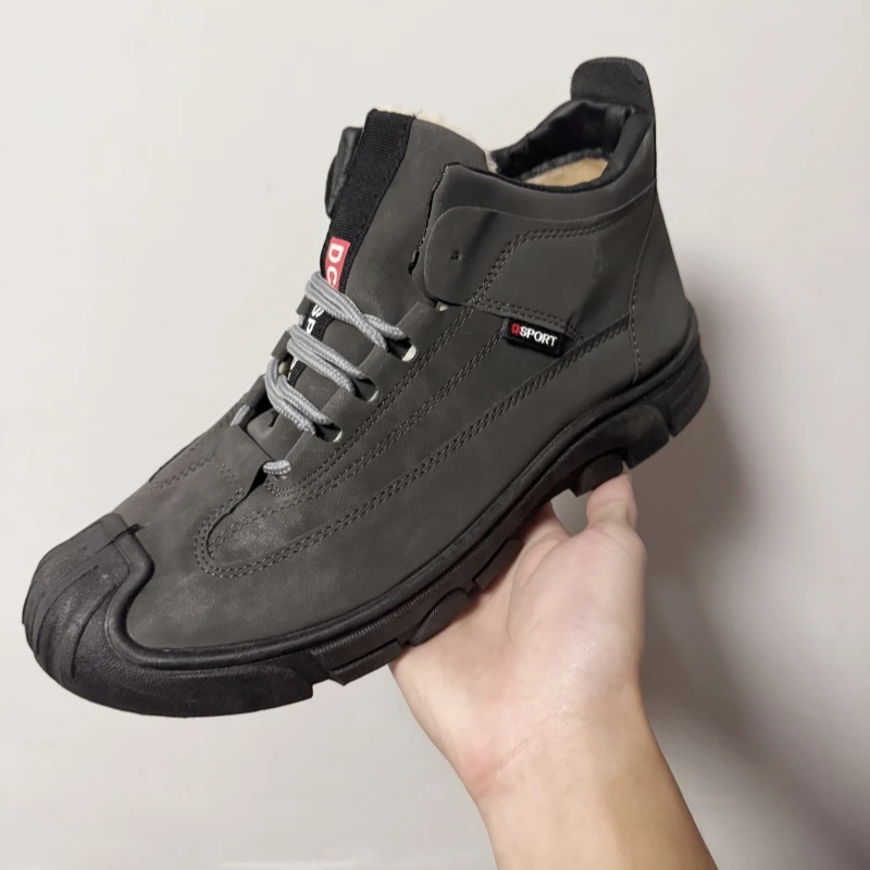 男士新款棉鞋冬季加绒加厚高帮棉皮鞋防水防滑保暖雪地靴