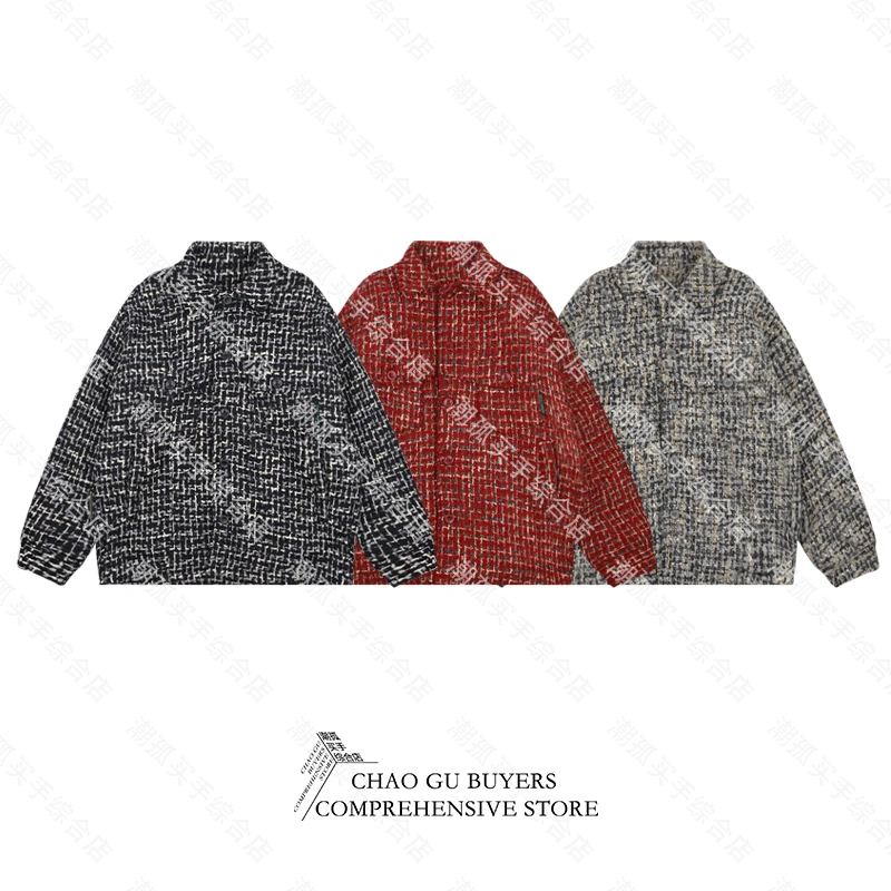 小众设计潮牌买手店男女同款“亮片”格子咩咩毛羽绒外塔7208