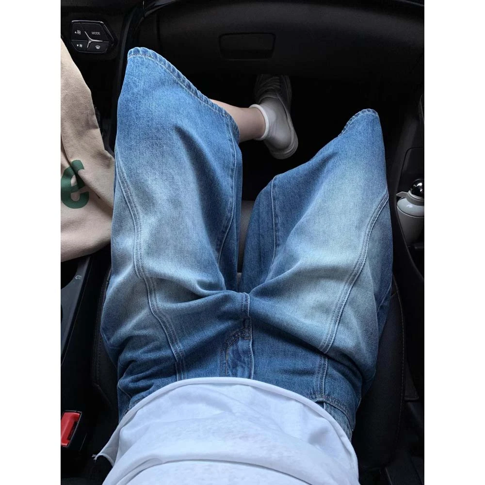 孕妇裤牛仔裤夏季七分裤显瘦韩版显瘦复古蓝牛仔七分裤孕妇阔腿裤