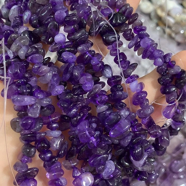 一条紫水晶碎石80厘米