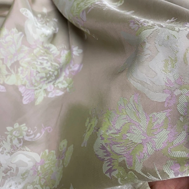 人丝宋锦浮光锦异色灰白紫绿旗袍连衣裙家居服装手工布料