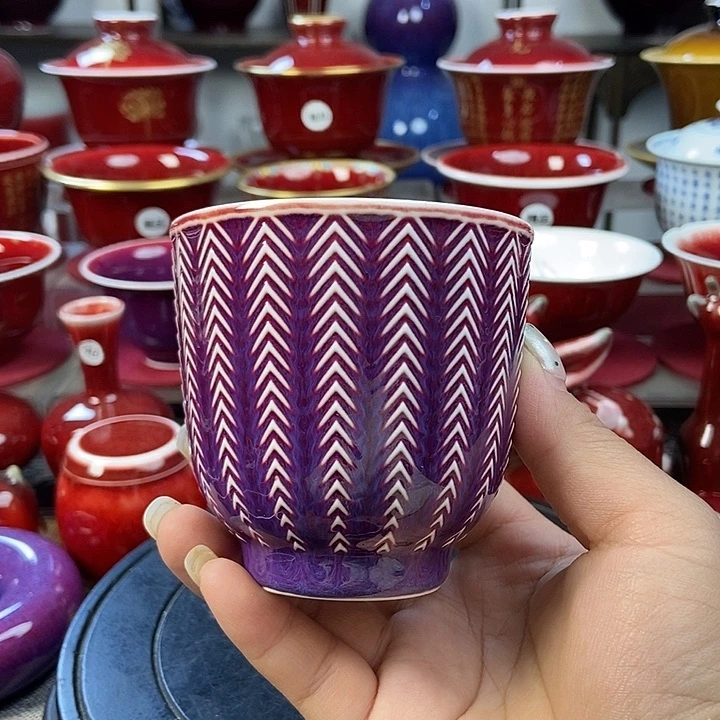 陶瓷景德镇名陶雅玩原矿郎红