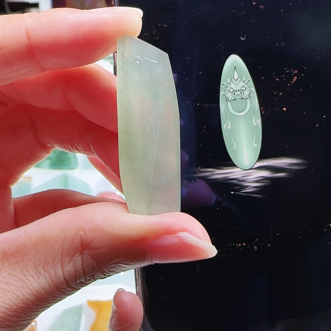 定制翡翠未镶嵌缅甸翡翠挂件