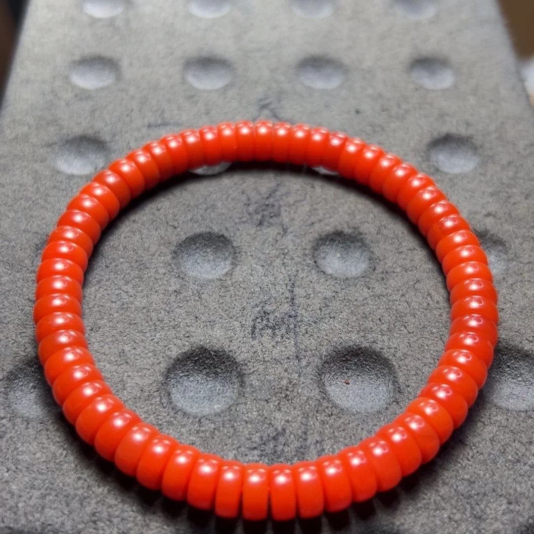 未镶嵌东山大水沟料南红手串尺寸7m m南红玛瑙