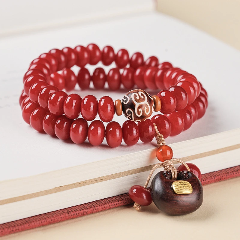 时念多福双圈菩提手串手持