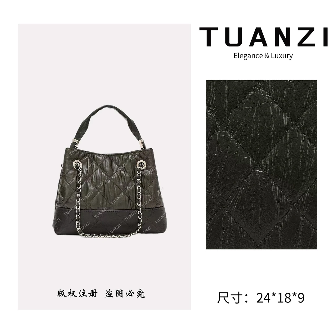 TUANZI『高端玩家』原创秋冬新款手提腋下包 ZT-D8039-泡芙绿