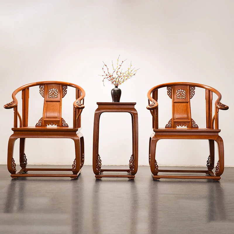 红木家具实木家具大果紫檀皇宫椅带几新中式
