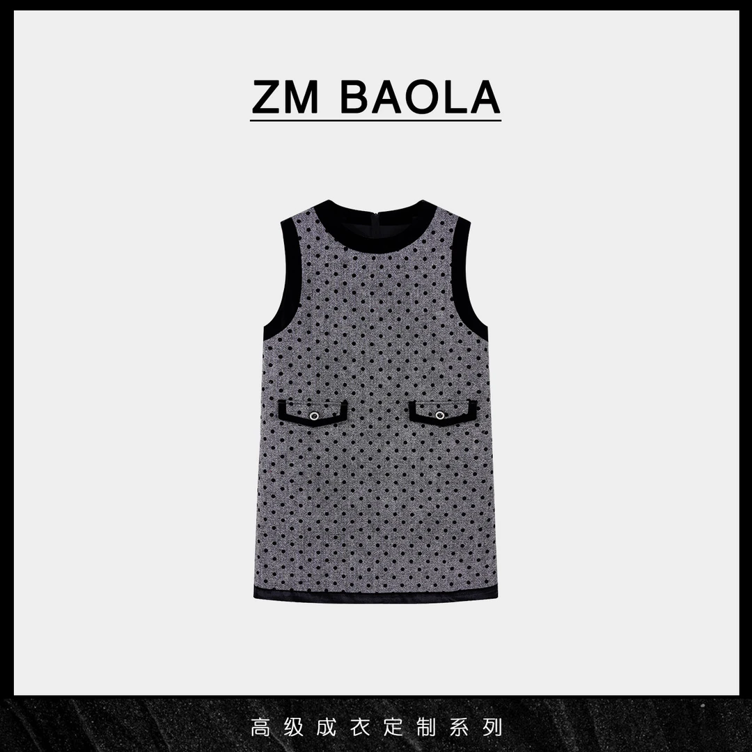ZM BAOLA【星絮】撞色波点设计感连衣裙SL8007-M2