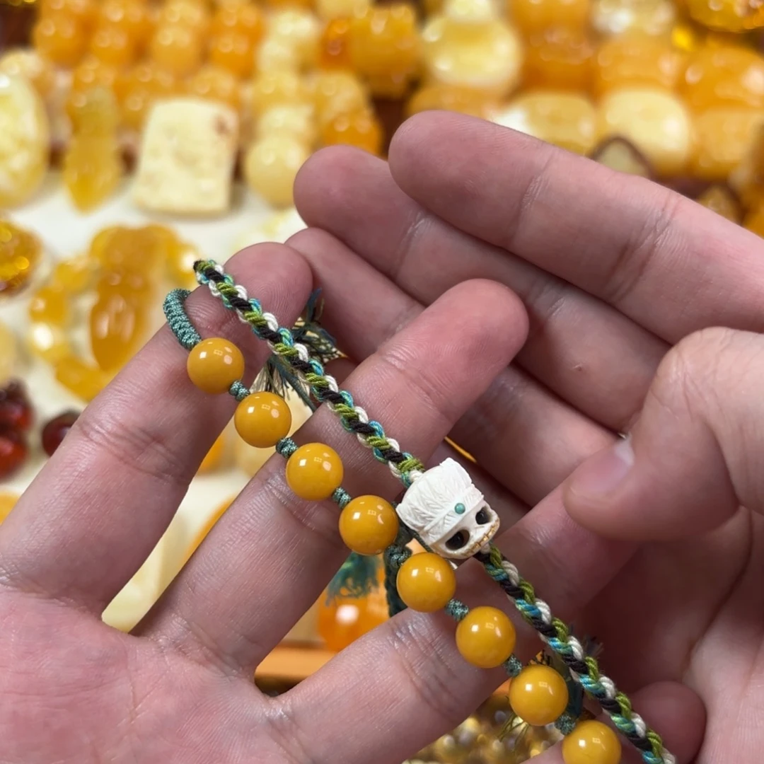 蜜蜡未镶嵌裸石手绳