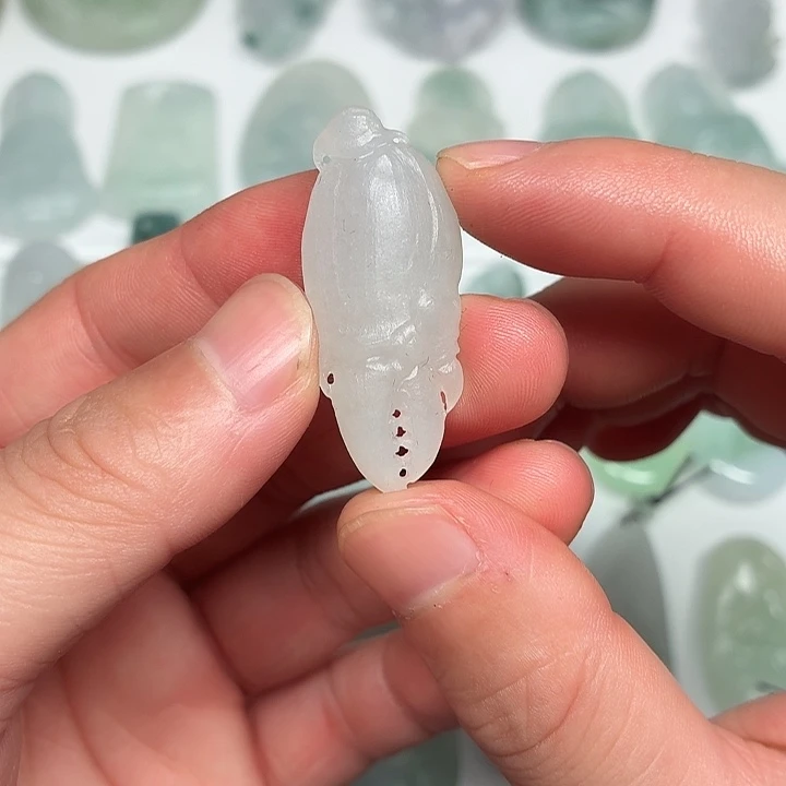 定制翡翠未镶嵌蟹钱