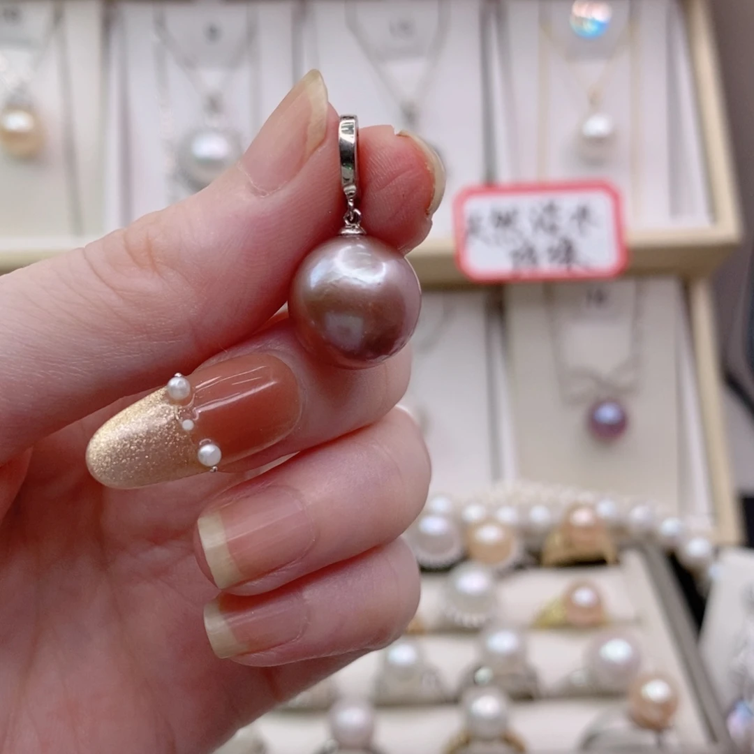 吊坠(赠链)银S925镶嵌淡水珍珠12➕A