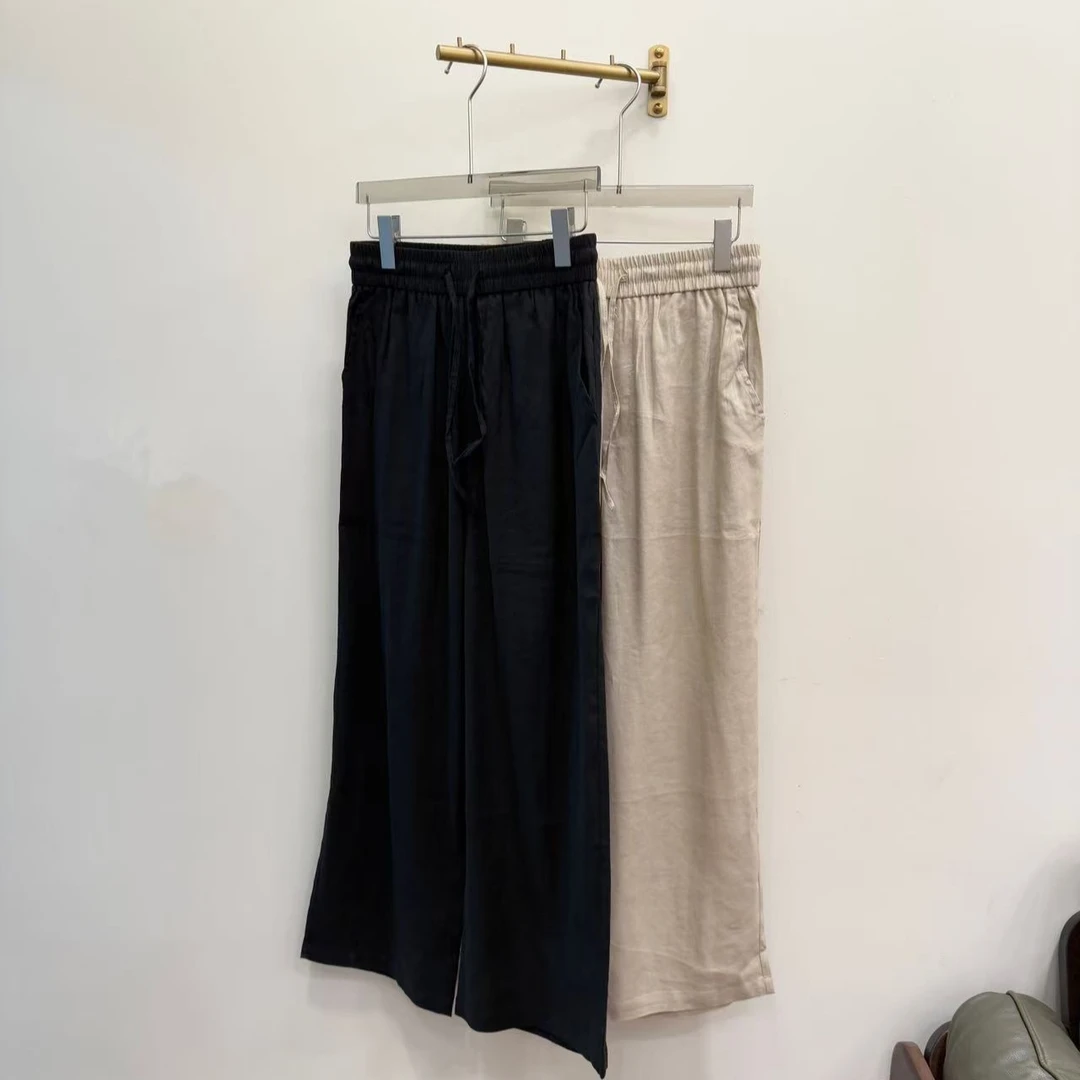 宽松【天丝亚麻休闲长裤】男女同款，D23076