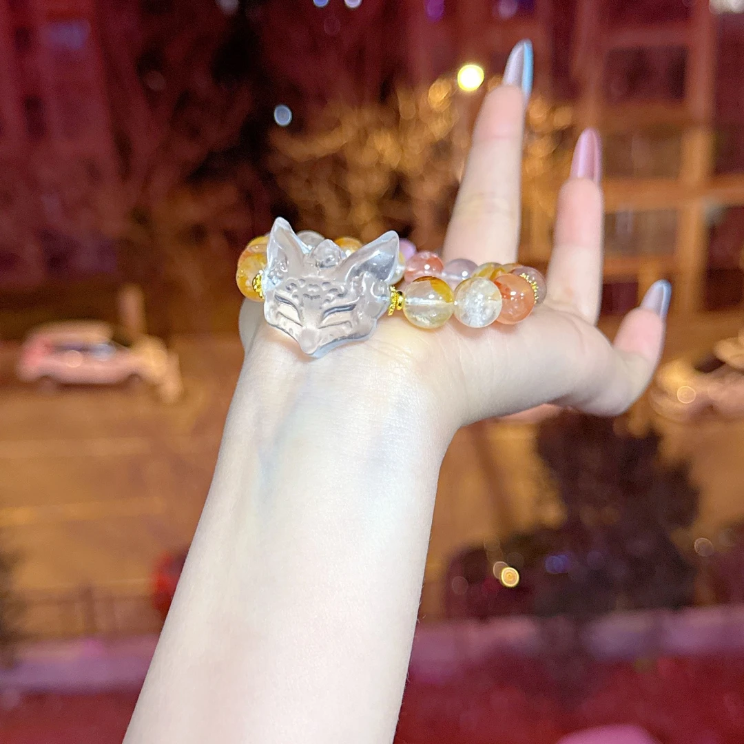 【莹莹专属】天然珠宝锦鲤绞花九尾狐手串m4209