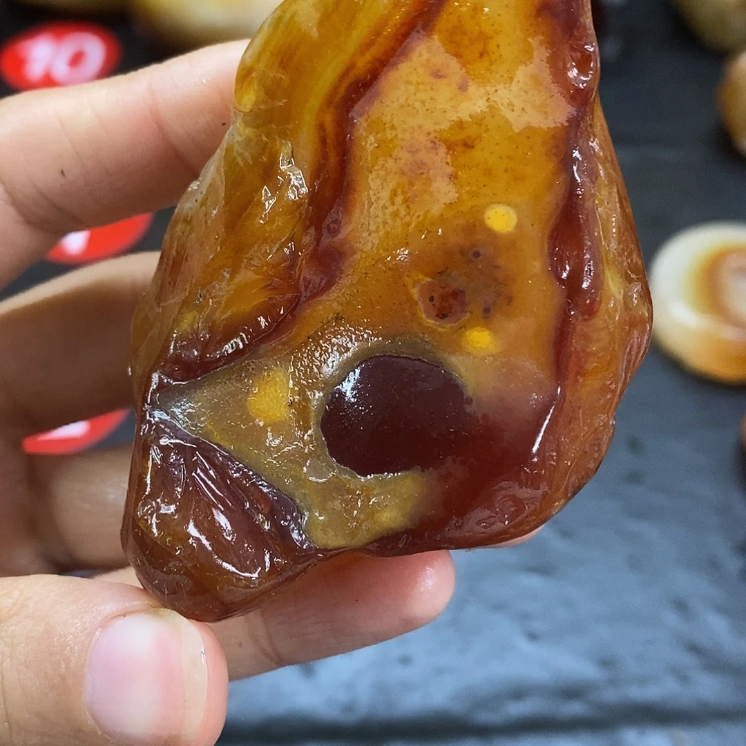 玛瑙/玉髓未镶嵌手把件