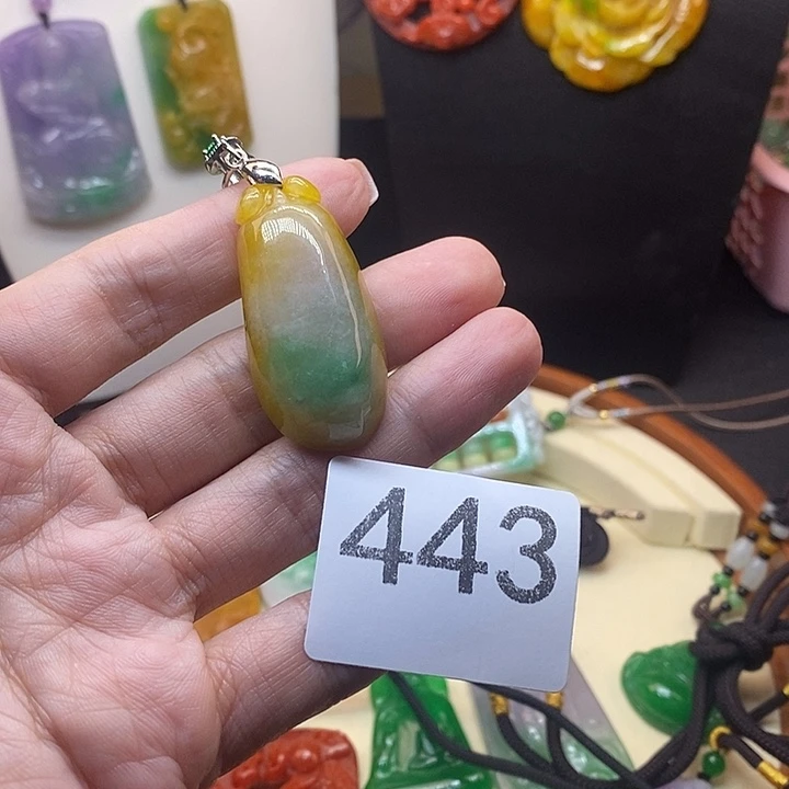 翡翠未镶嵌吊坠(赠链)