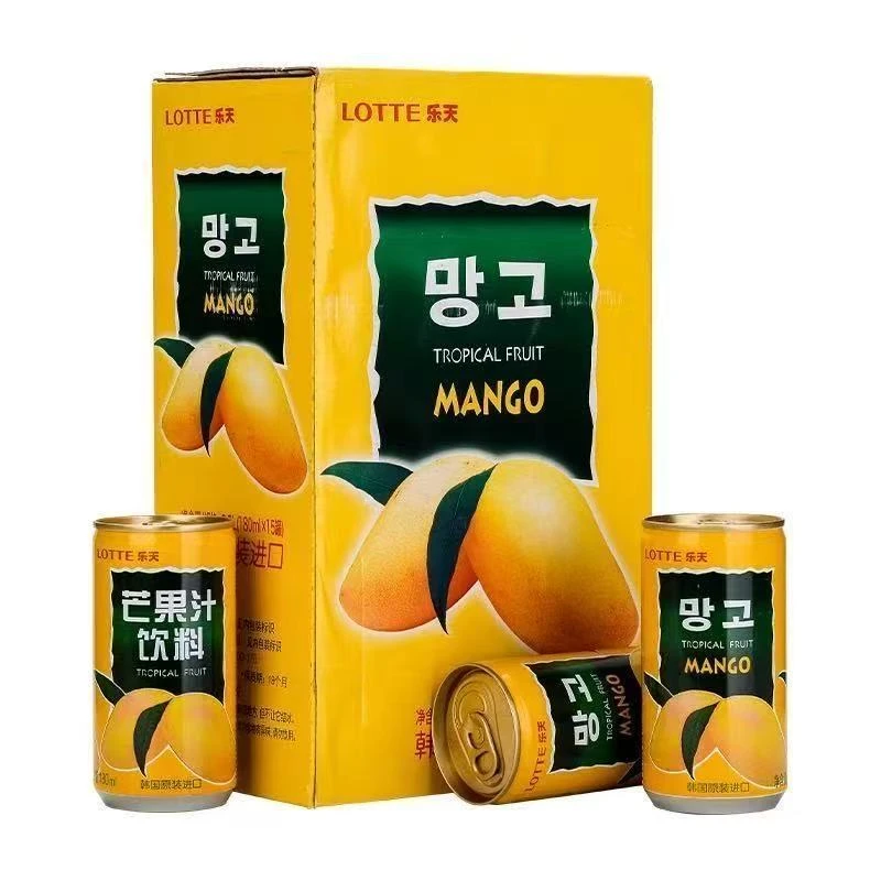 【临期】【26.8月到期】180ml*8韩国乐天芒果汁饮料婚庆聚会休闲饮品