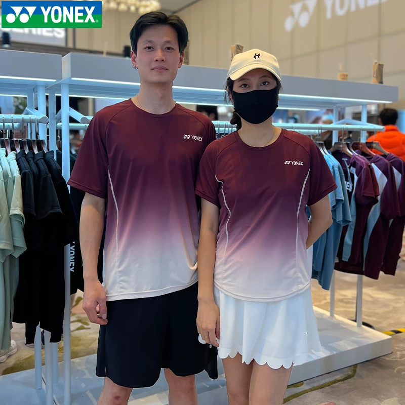 新款尤尼克斯YY羽毛球服运动服男女T恤上衣短袖透气1153125BCR