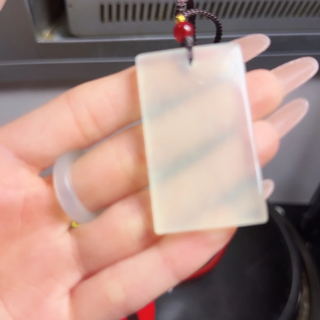 蛇纹石玉平安无事牌未镶嵌