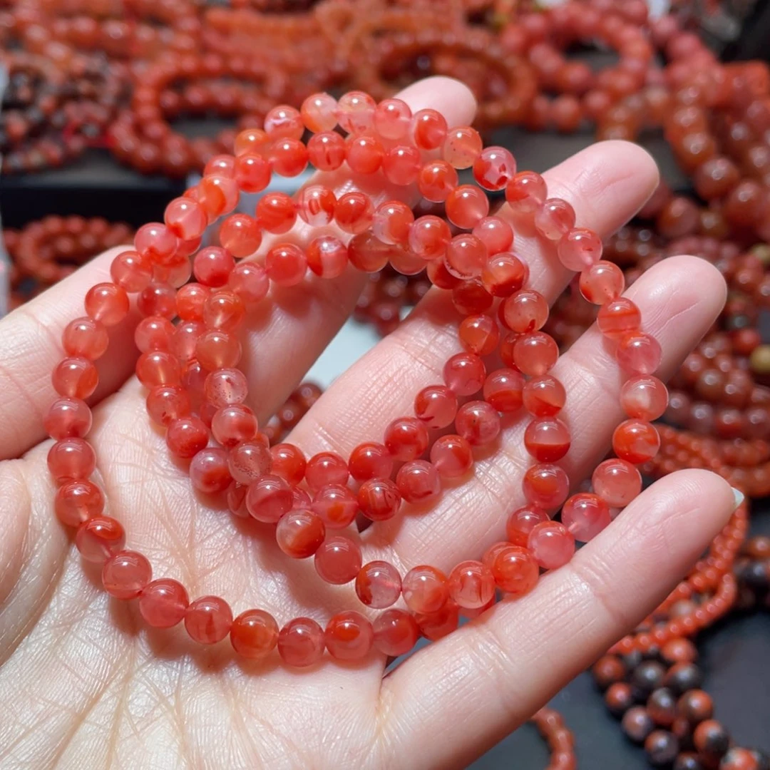 南红玛瑙手链未镶嵌