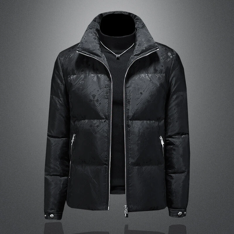 高品质90白鸭绒羽绒服冬季加厚外套高级感修身短款潮牌轻奢羽绒服