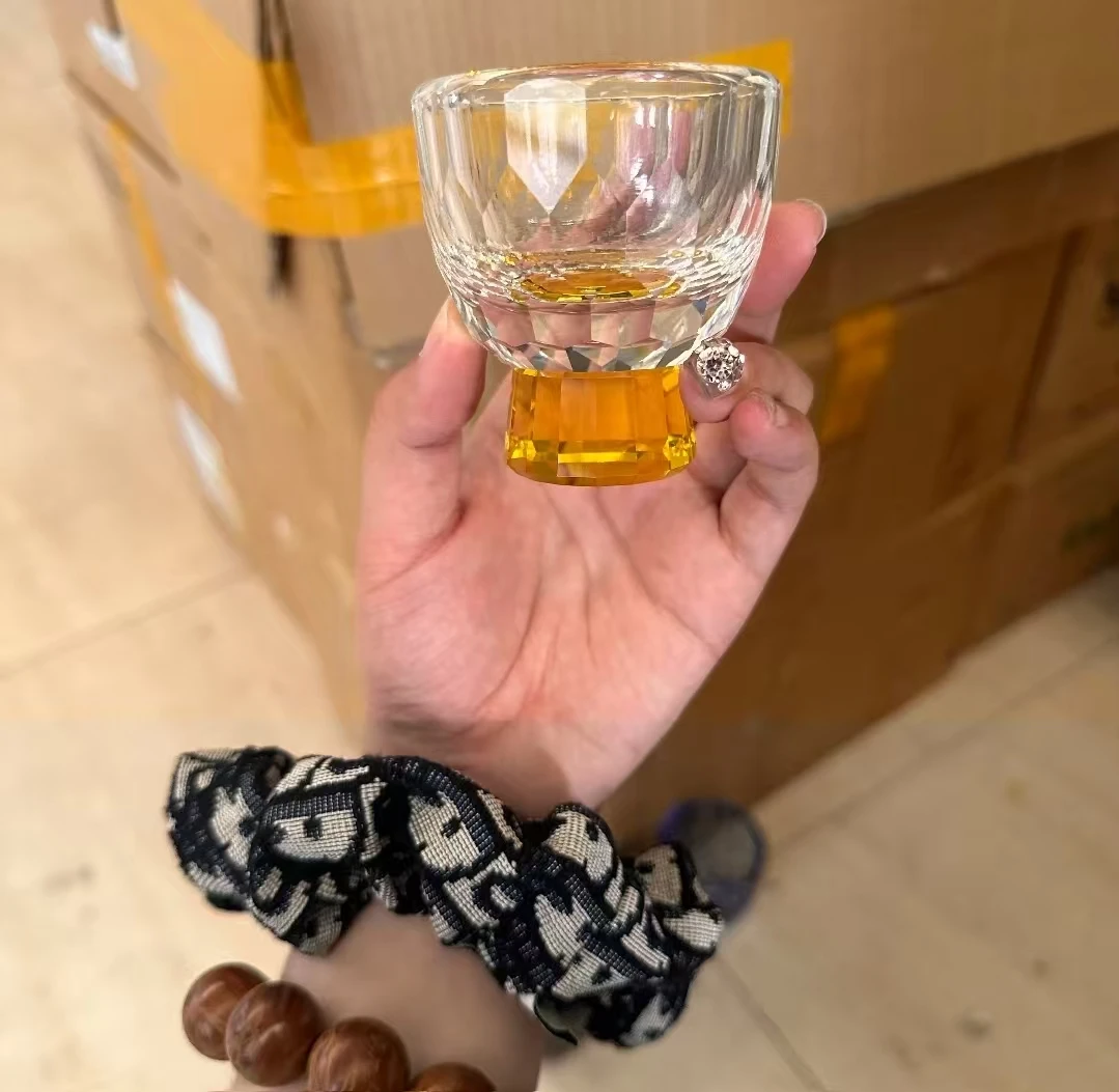 耐热加厚品茗小茶杯黄底精致高档防烫-ZH461