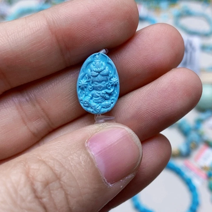 绿松石未镶嵌挂件80