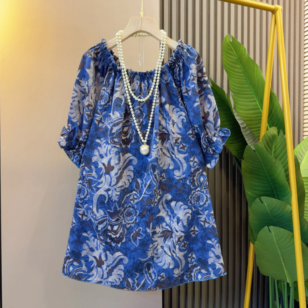 法式碎花时髦气质小衫显瘦洋气夏季爆款衣长75左右