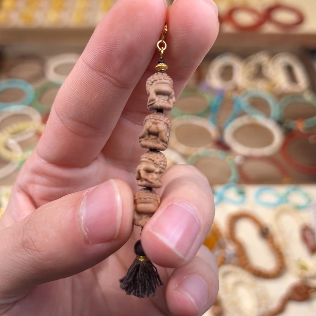 檀香木无事牌老山檀四不佛，不听不看不说不想