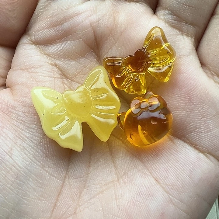 惜***雪琥珀未镶嵌珠宝奇石配饰打孔不退换