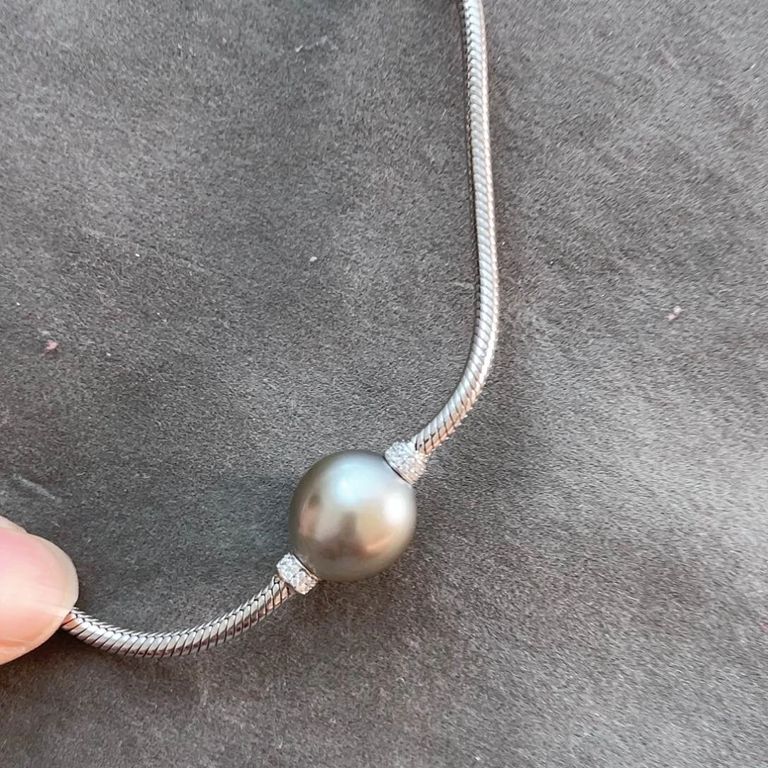 海水珍珠颈饰银S925镶嵌