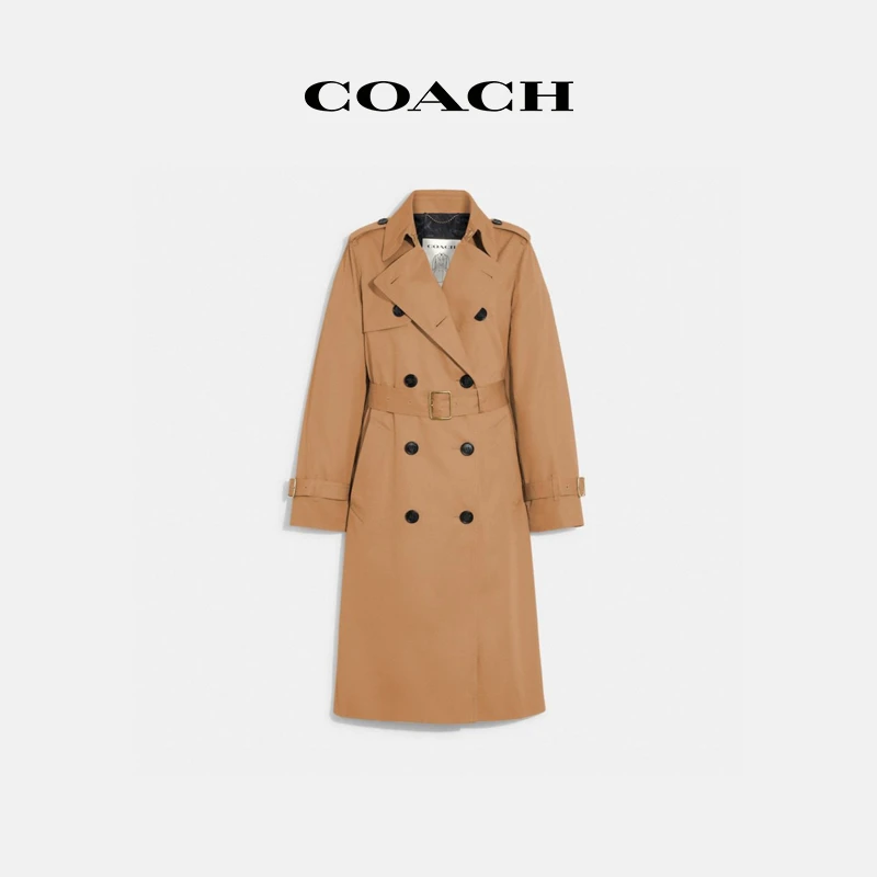 【奕心奕意】COACH/蔻驰 简约时尚休闲百搭气质经典风衣