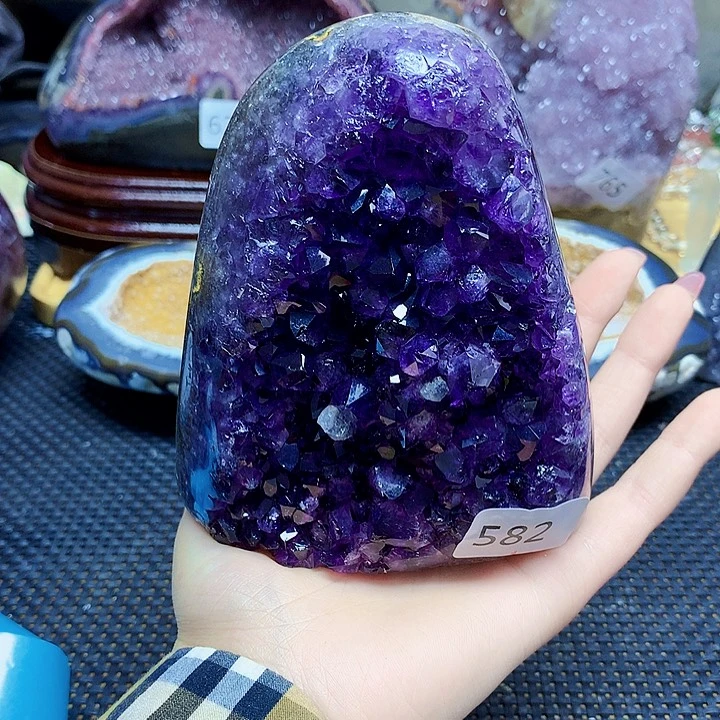 未镶嵌紫晶大型摆件（非配饰）薇**淘
