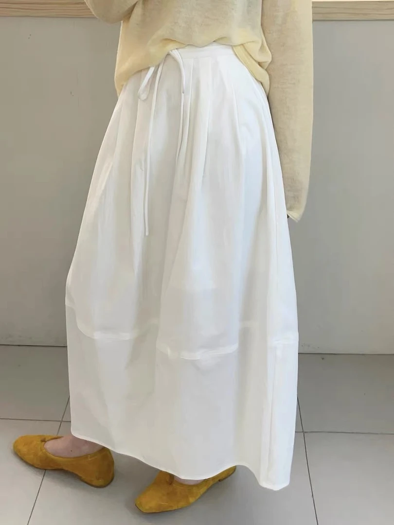 86043 韩系百搭松紧腰伞裙（M裙长77左右）