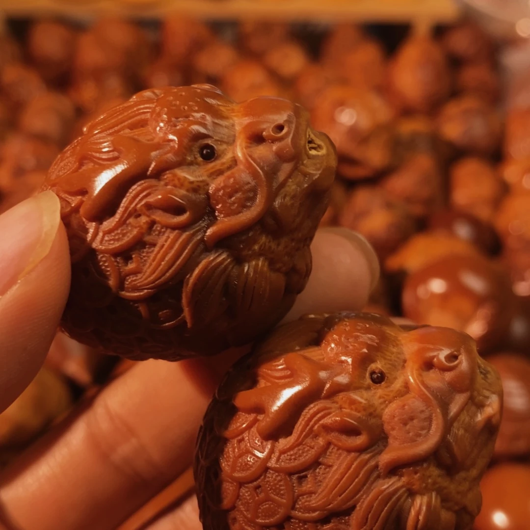 橄榄核把件恋**猪金钱龙龟