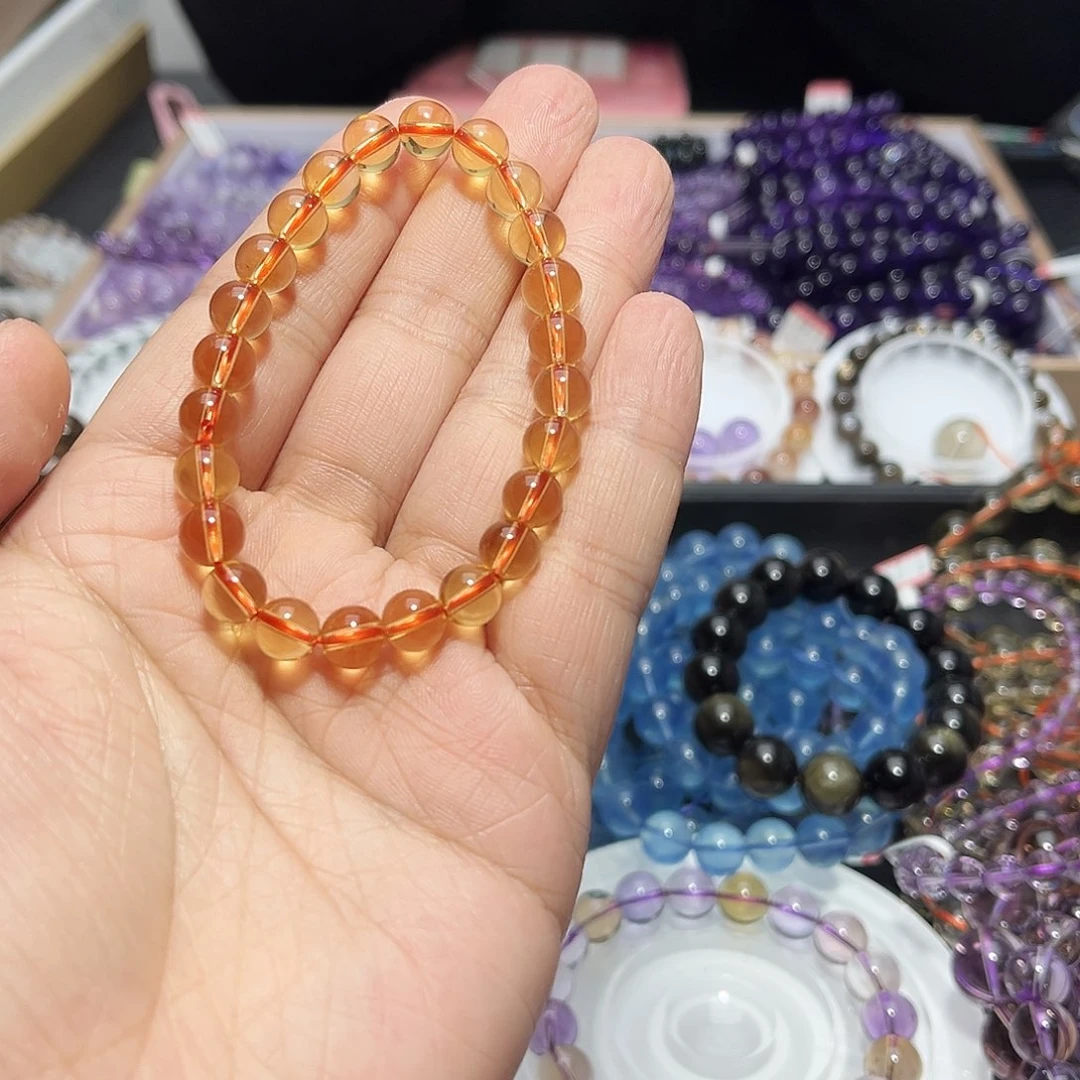 水晶手链未镶嵌9****✨巴西黄水晶7.9mm