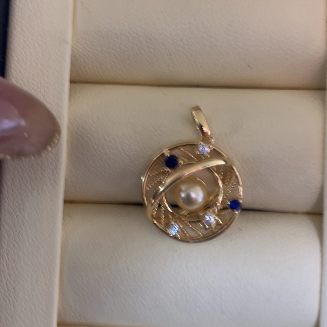 海水珍珠银S925镶嵌颈饰