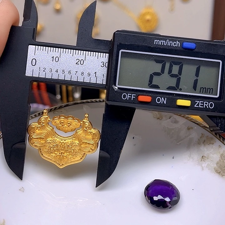 紫晶颈饰银S925镶嵌紫晶925镶嵌63