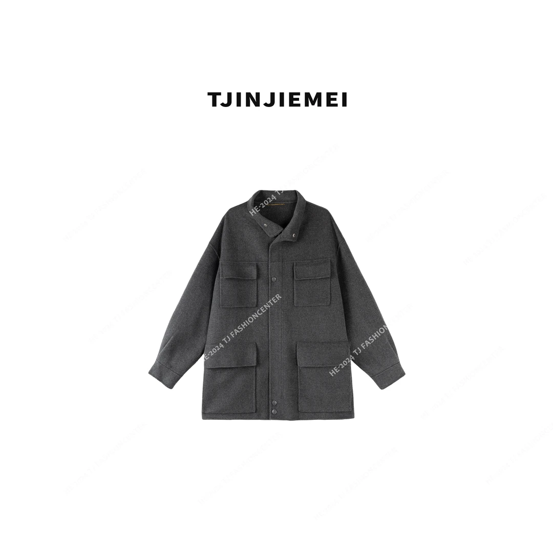 娟娟【往事】新款设计感圆领气质百搭山羊绒大衣DY2407-24WB136