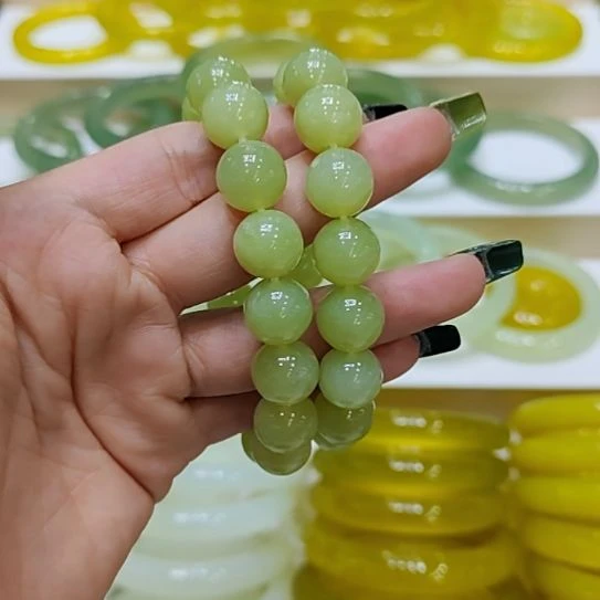 岫玉未镶嵌手链微瑕多样性发货拍一发一