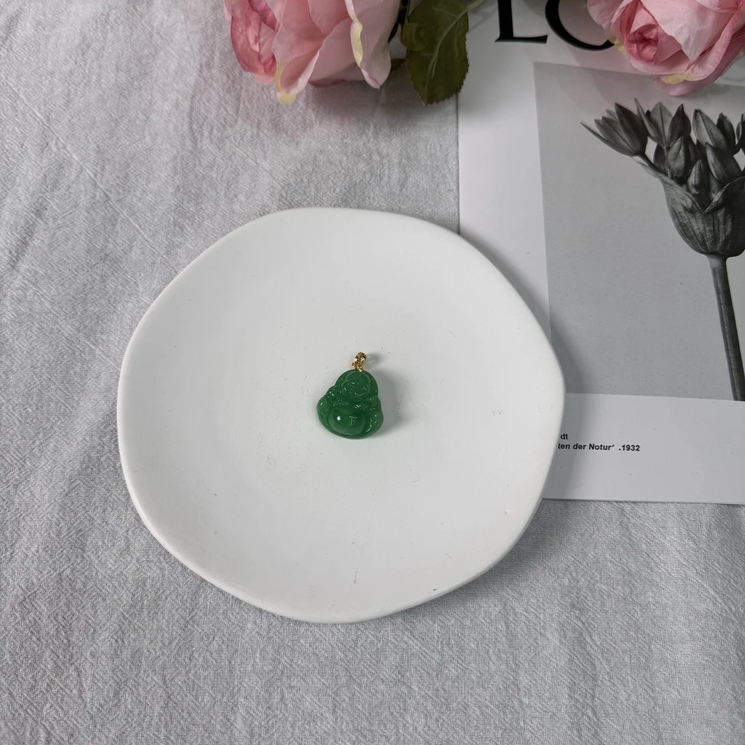 高定珠宝翡翠佛公吊坠RX1915S098