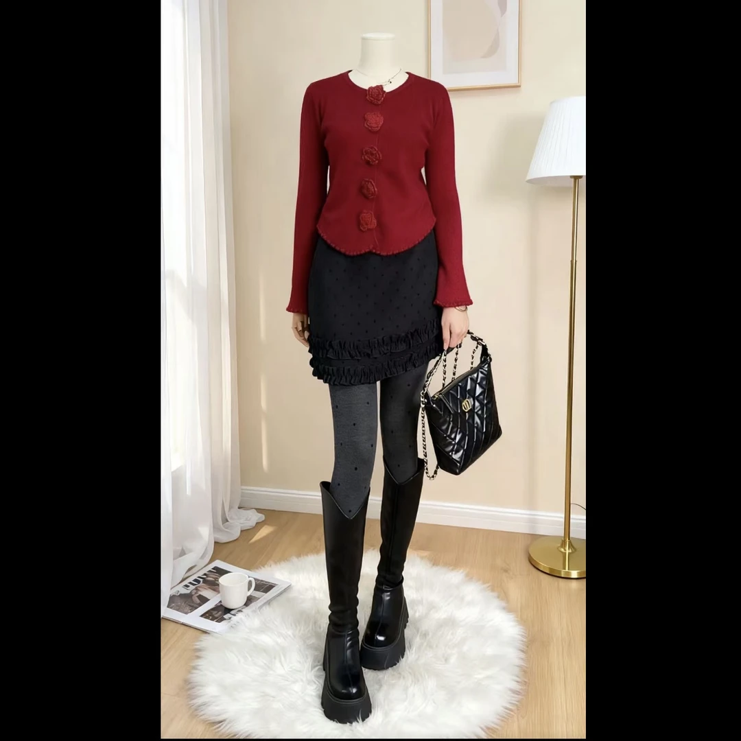 Rayhon2025年最新款上衣短裙套装显瘦气质