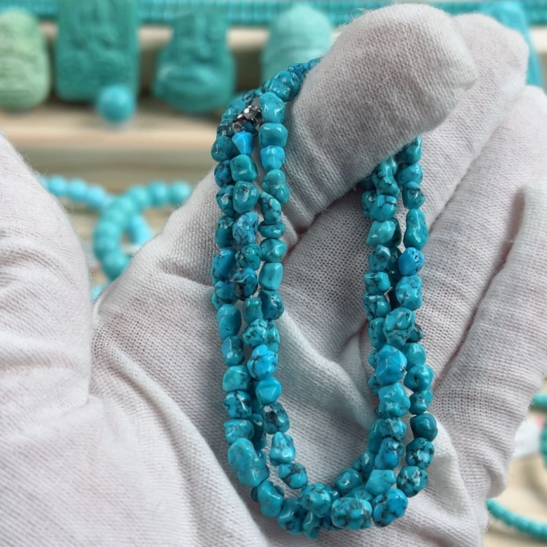 未镶嵌绿松石尺寸4+