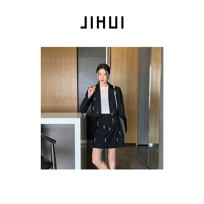 【JIHUI】春秋特价：钉珠两件套西服套装