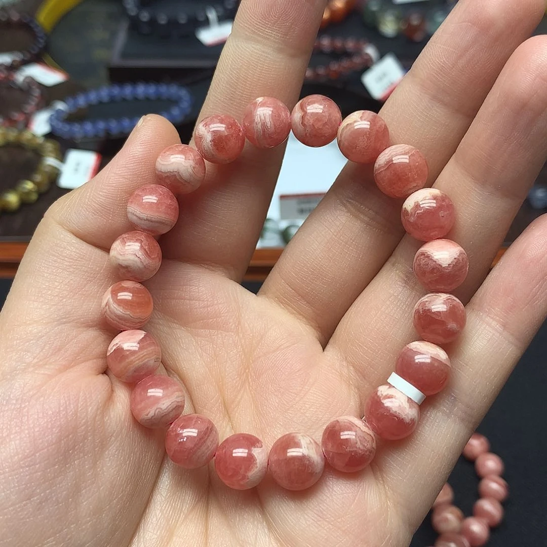 菱锰矿（红纹石）手串未镶嵌