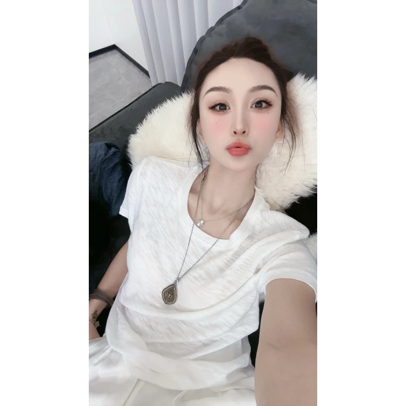 劉發發-【竹节短袖】-F640發發开春新款百搭休闲简约时尚纯色短袖