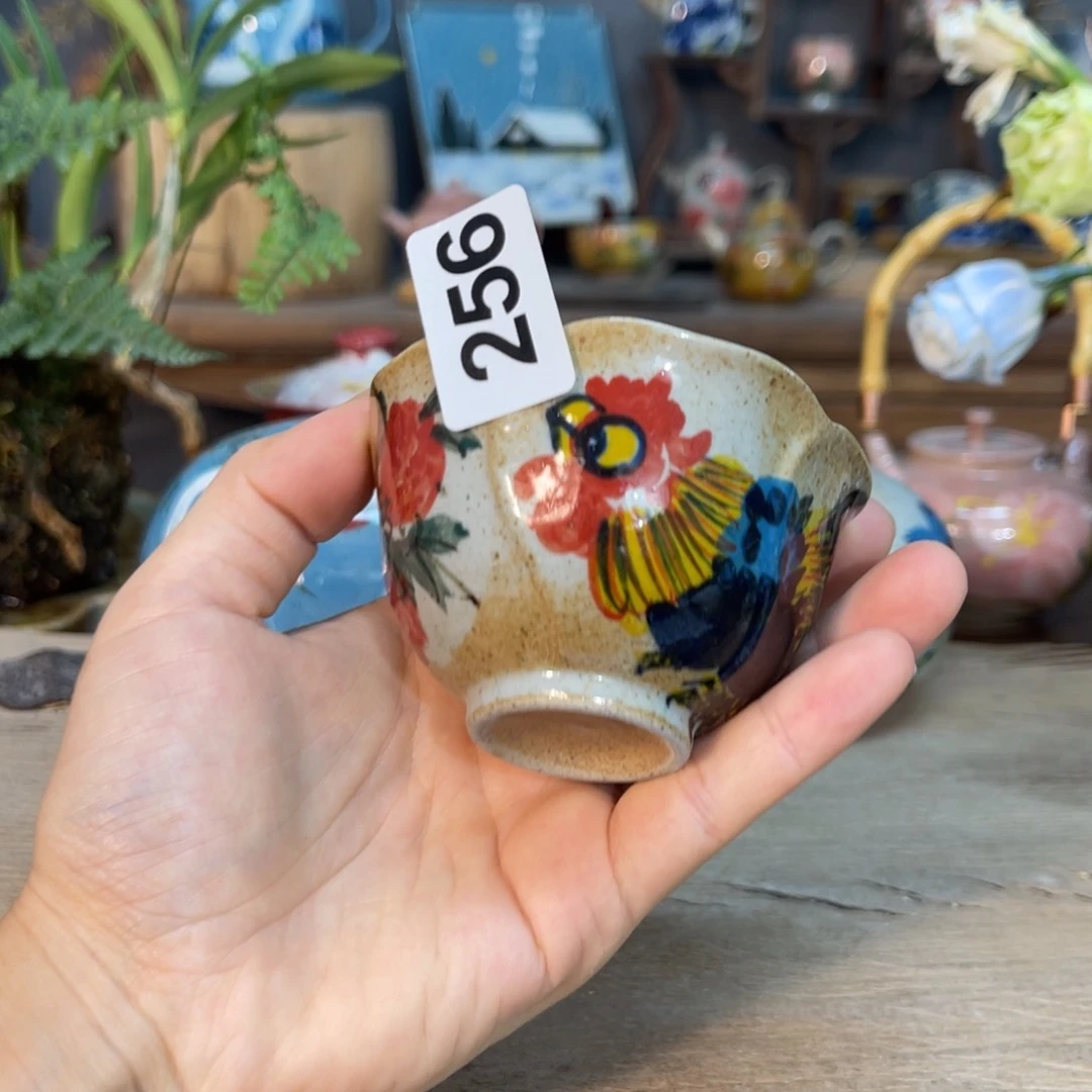 壶素浅陶瓷手工手绘