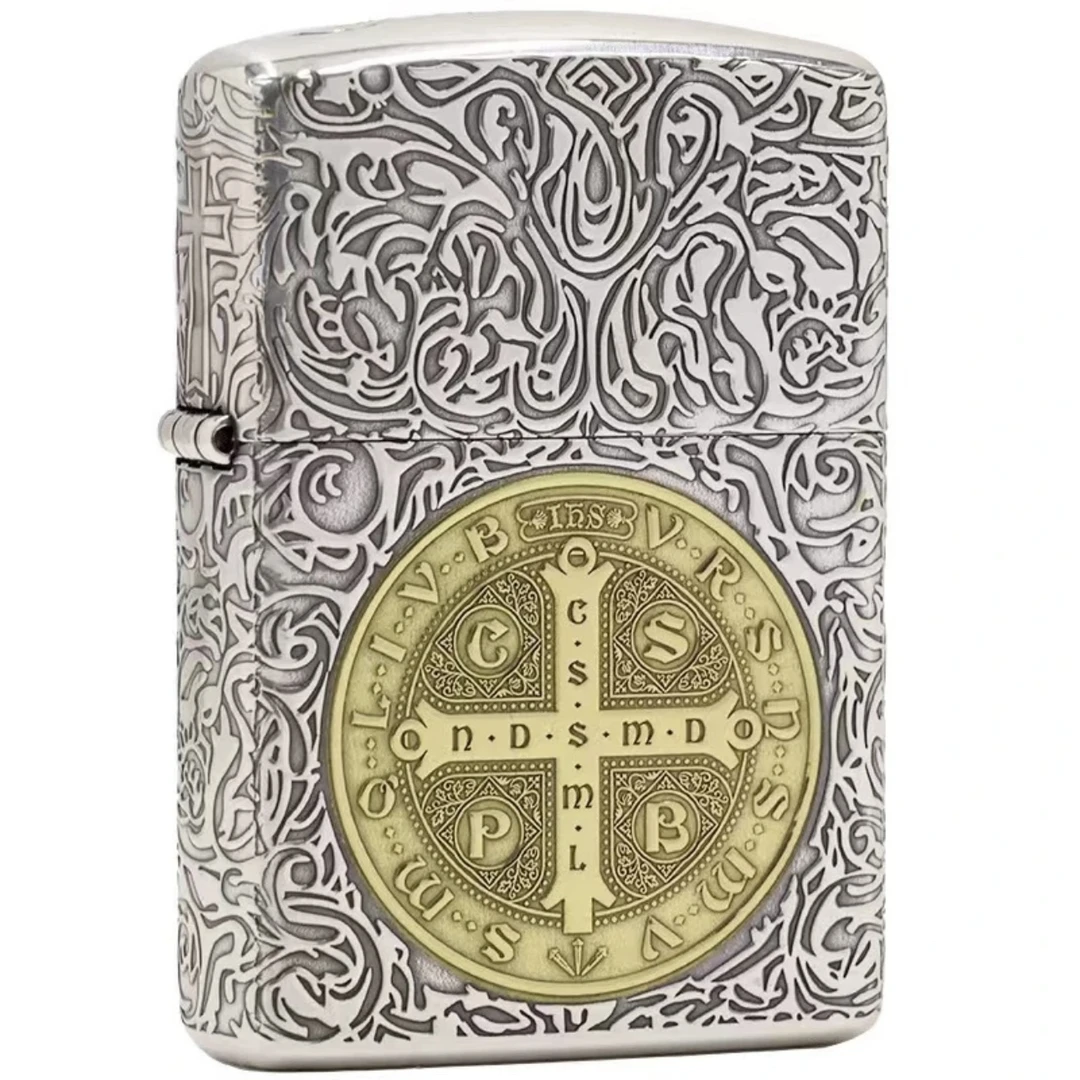 【CC】zippo打火机W镀银鎏金康斯坦丁盔甲DY9911FD