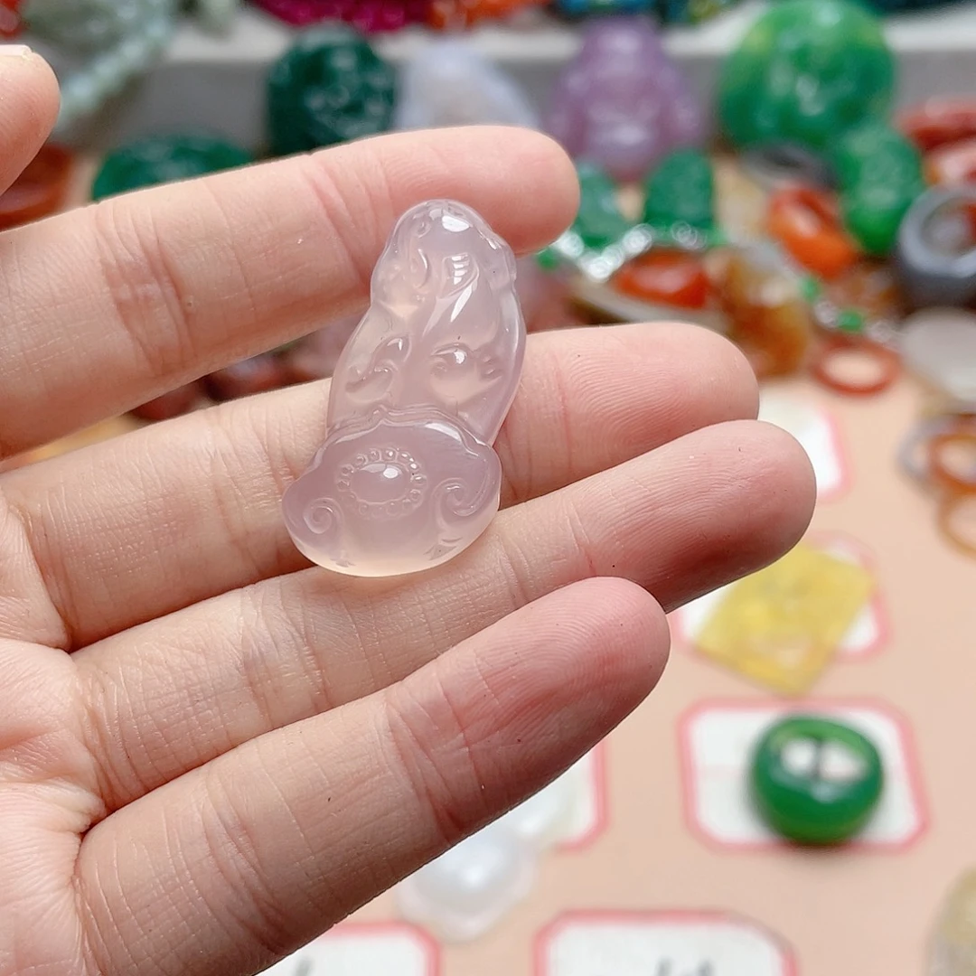 玛瑙/玉髓颈饰合金芯*