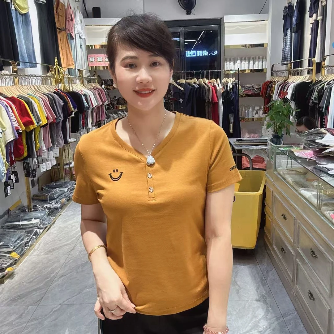 17-5101休闲V领T恤57长